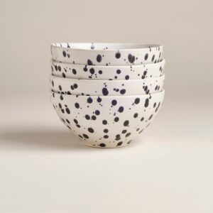 Glossy Speckled 22 oz Ceramic Bowls