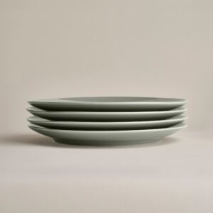 Glossy Palm Ceramic Dinner Plates