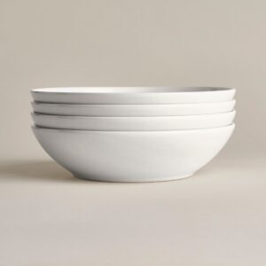 Glossy Moon Ceramic Pasta Bowls