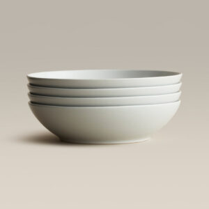 Wide Semi-Matte Ceramic Pasta Bowls