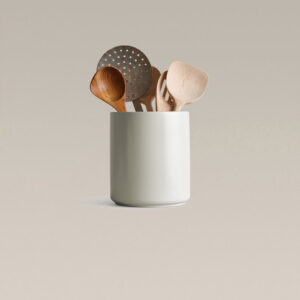 Tall Ceramic Utensil Holder Crock